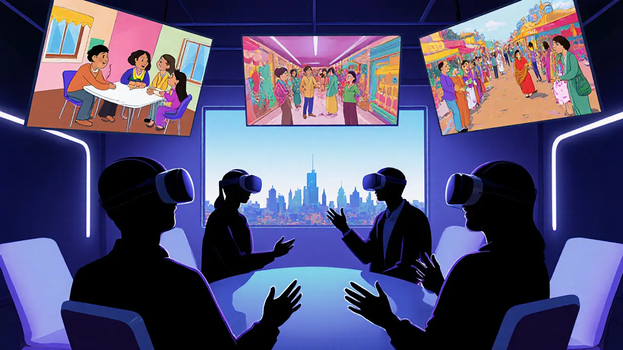 Terapeuti ve virtuální realitě trénují mezikulturní scénáře.