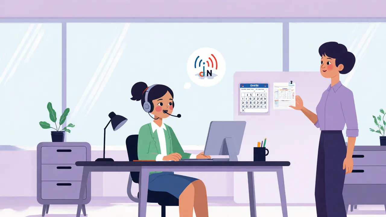 Autistický zaměstnanec v klidném kancelářském prostoru s redukovaným hlukem.