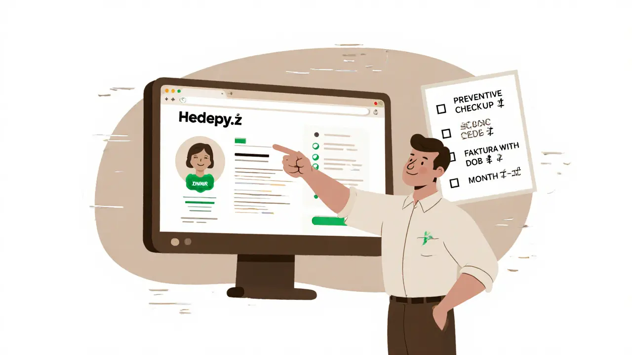 Muž ukazuje na Hedepy.cz s potvrzením spolupráce ZPMVČR.