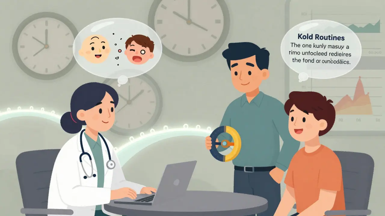 Terapeut a ADHD kouč spolupracují s klientem, spojují emoce a každodenní plán.