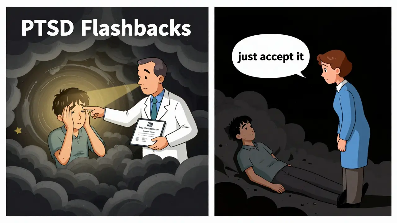 Terapeut s certifikací EMDR vede pacienta z temnot PTSD k světlu.