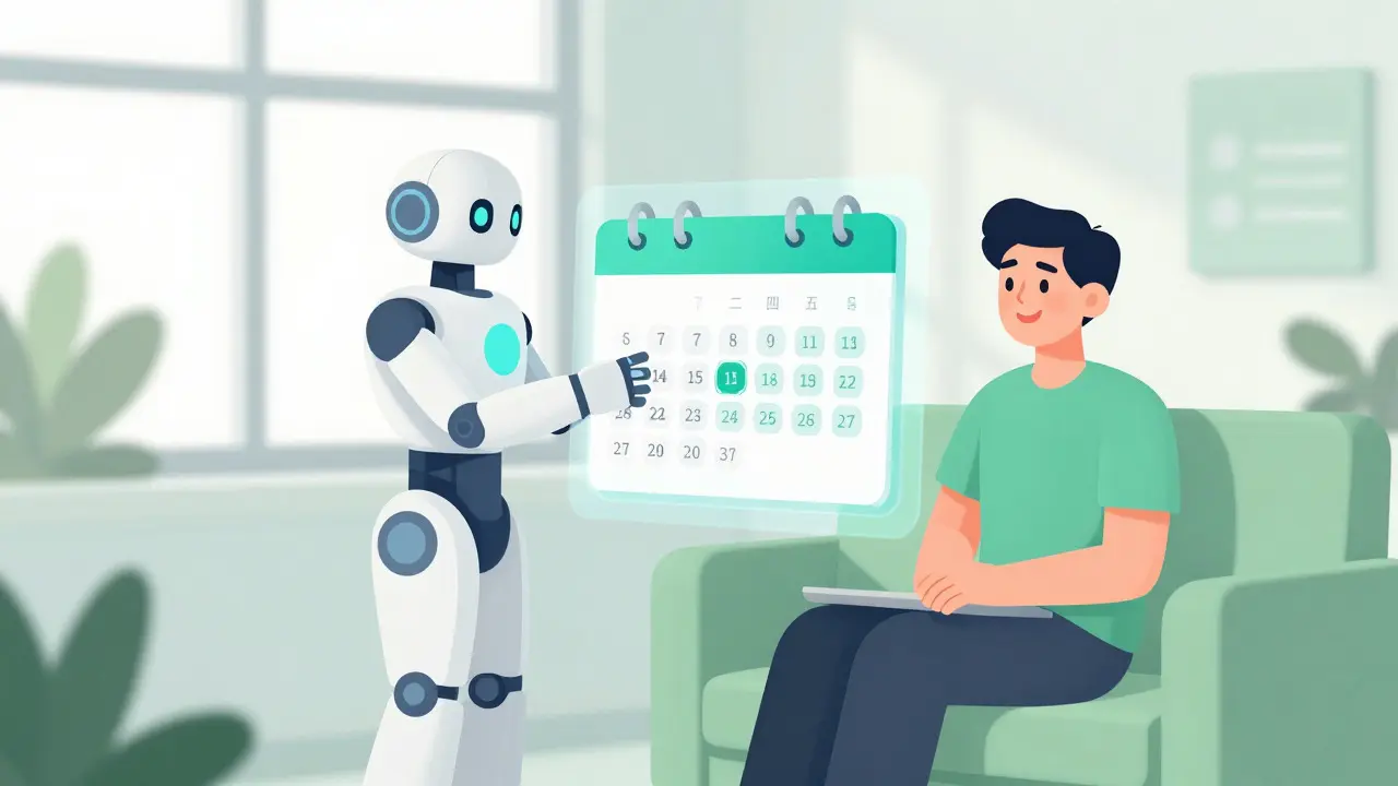 Robot asistent pomáhající přesunout termín terapie