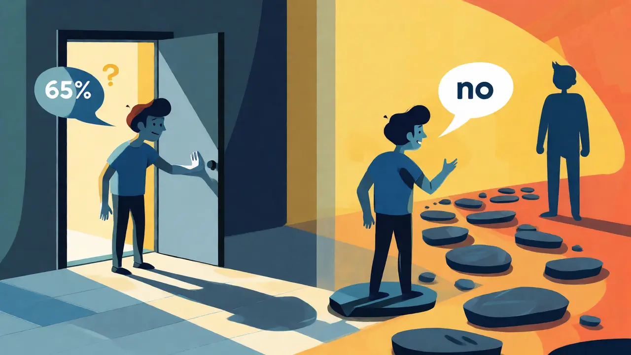 Ilustrace přechodu od nejistoty k sebevědomí během psychoterapie ve stylu UPA